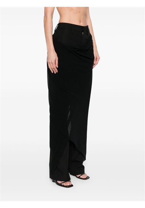 tailored pant mesh sarong woman black  JEAN PAUL GAULTIER | 25/34-F-PA189-C08400